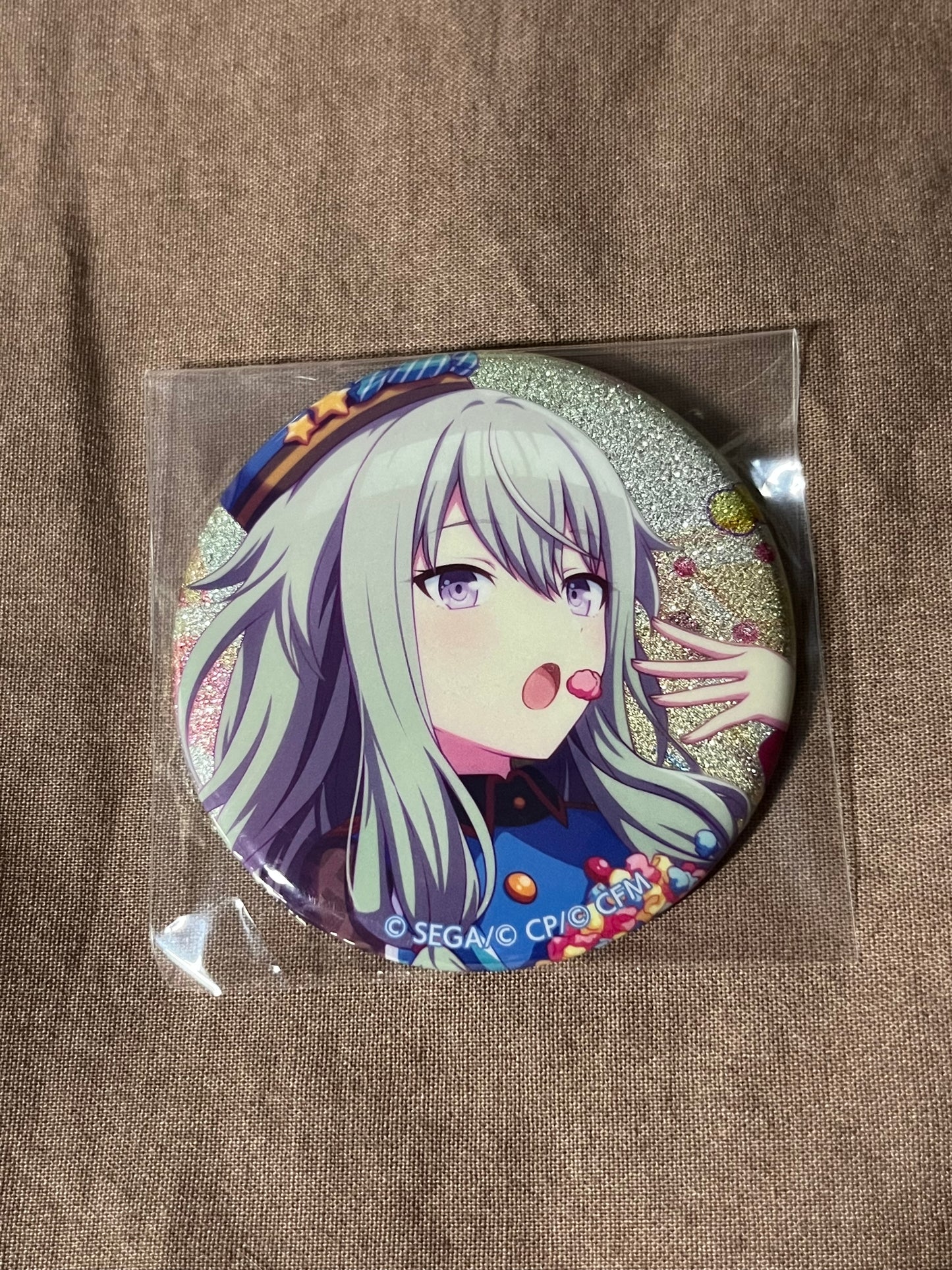 Project Sekai - Nene Kusanagi “POP IN MY HEART!!” Circle Glitter Badge [TRAINED]