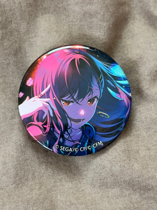 Project Sekai - An Shiraishi "BREAK DOWN THE WALL" Circle Glitter Badge [TRAINED]