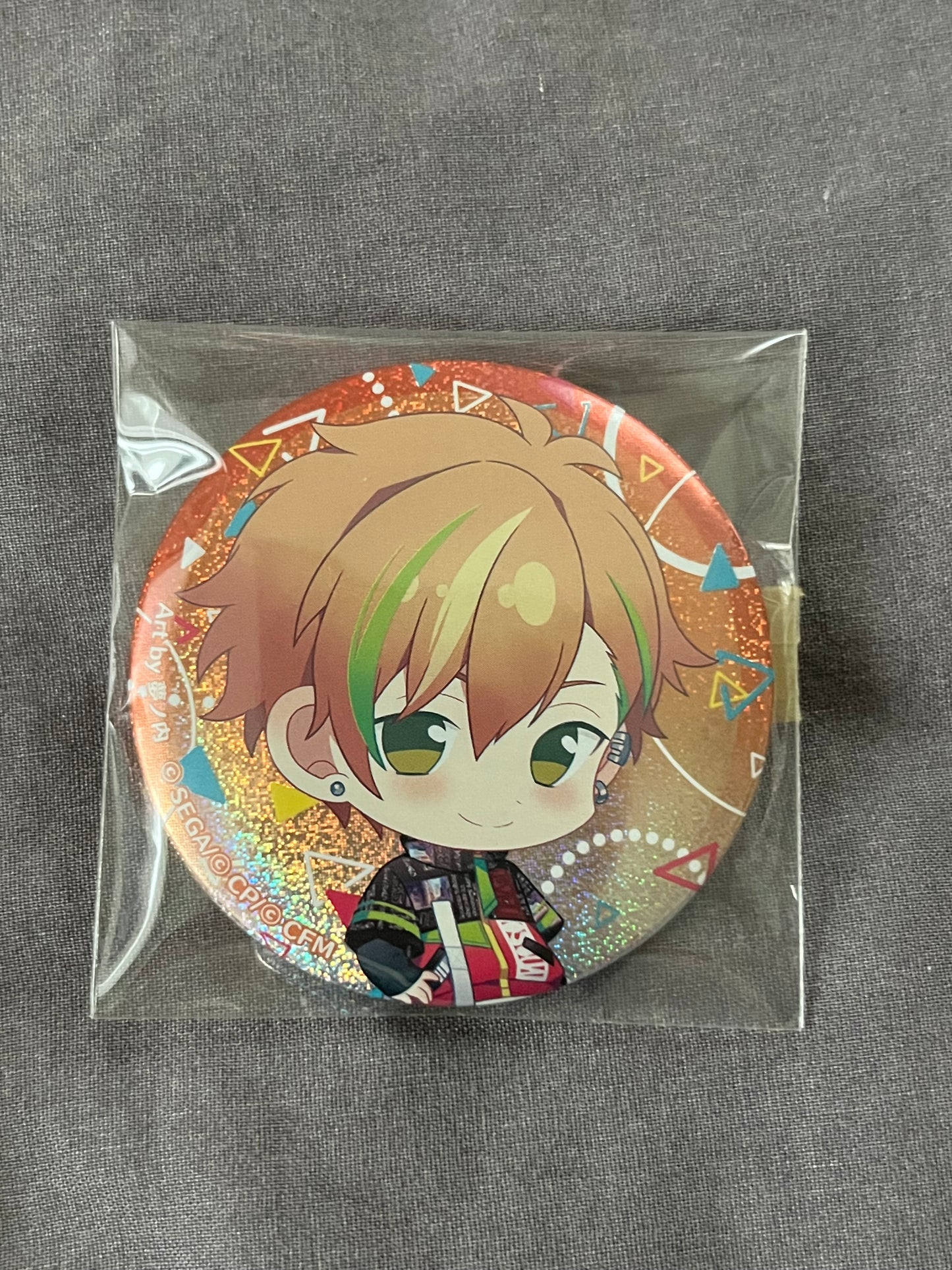 Project Sekai - Akito Shinonome "STRAY BAD DOG Chibi" Circle Glitter Badge