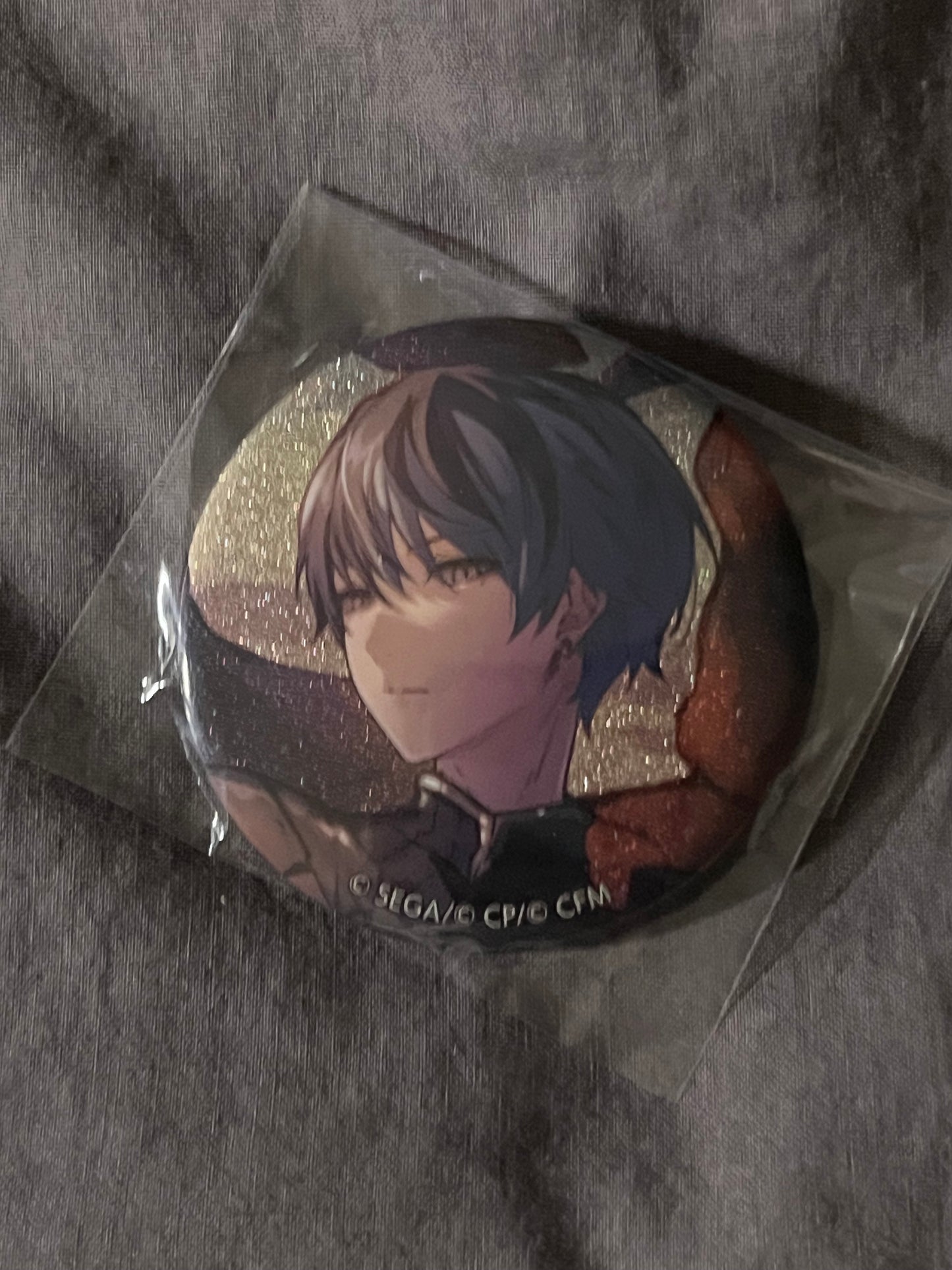 Project Sekai - Toya Aoyagi "Never Give Up Cooking!" Circle Glitter Badge [TRAINED]