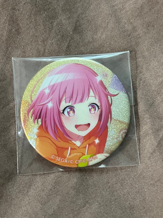 Project Sekai - Emu Otori “Weaving Precious Memories With You” Circle Glitter Badge [UNTRAINED]