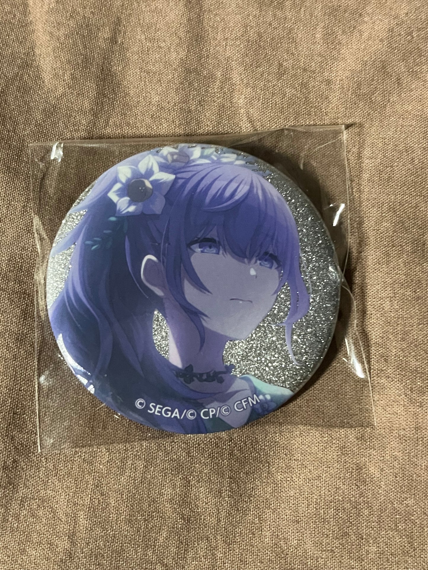Project Sekai - Mafuyu Asahina “Unsatisfied Pale Color” Circle Glitter Badge [TRAINED]