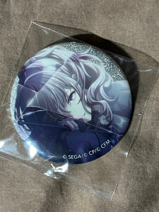 Project Sekai - Mafuyu Asahina "Raise Your Bow in a Snow-White World" Circle Glitter Badge [TRAINED]