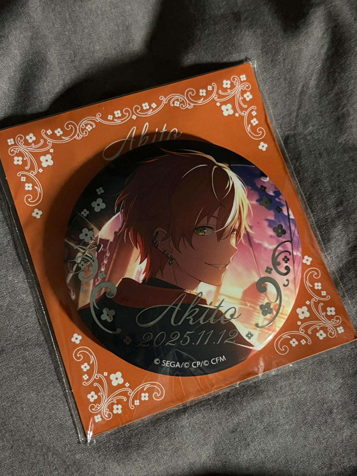 Project Sekai - Akito Shinonome "BURN MY SOUL" Birthday Kuji Circle Badge