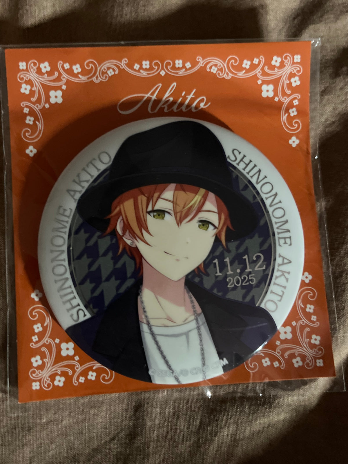 Project Sekai - Akito Shinonome "Walk on and on" Birthday Kuji Circle Badge