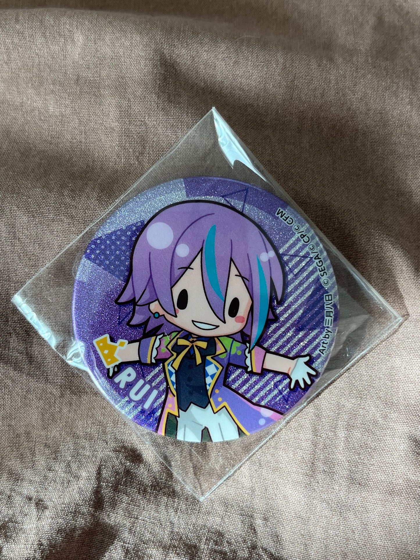 Project Sekai - Rui Kamishiro Chibi Circle Glitter Badge