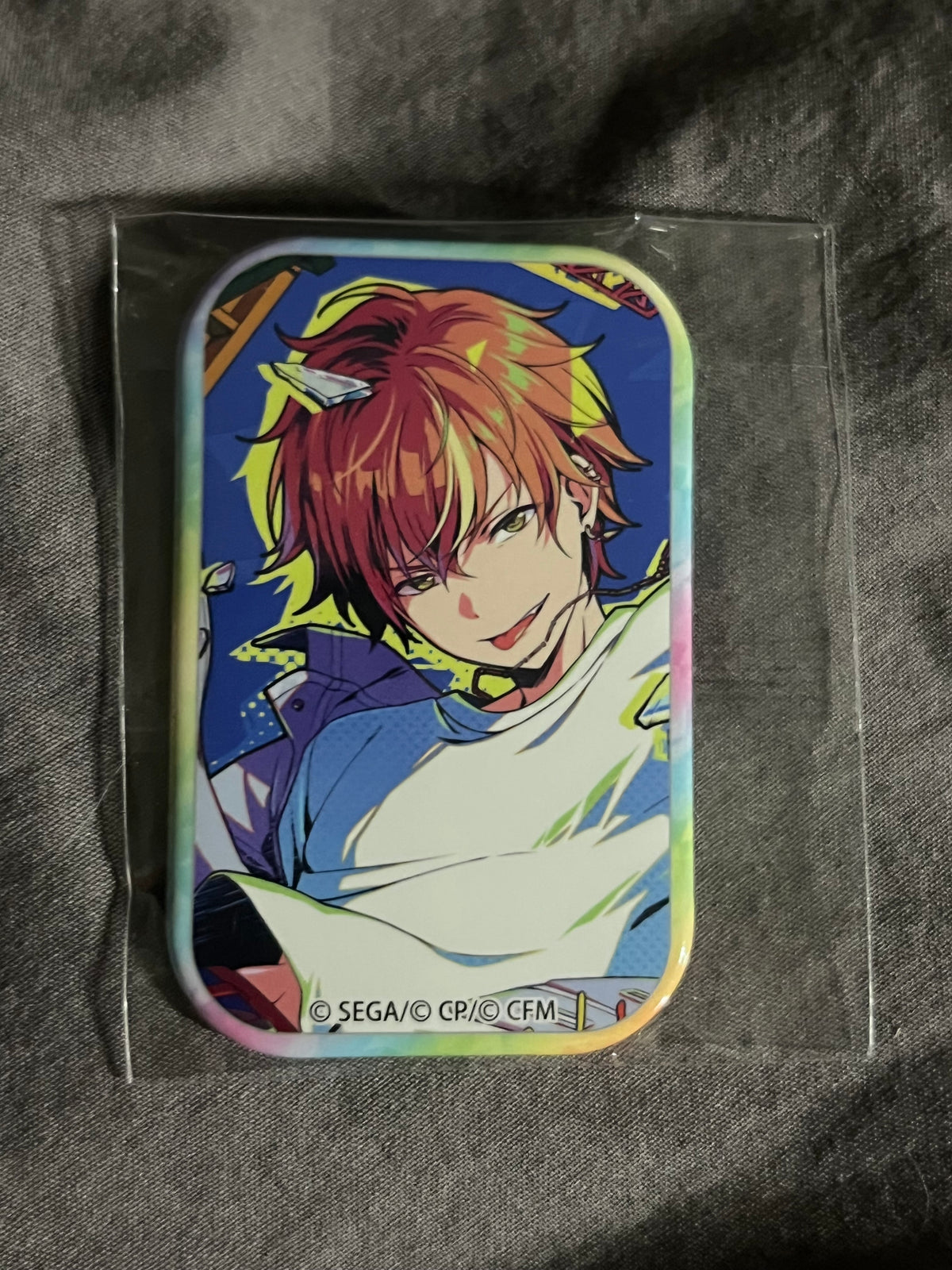 Project Sekai - Akito Shinonome "BREAK DOWN THE WALL" Square Badge [TRAINED]