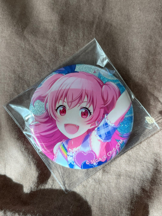 Project Sekai - Airi Momoi “Let's RE:START From Here!” Circle Glitter Badge [TRAINED]