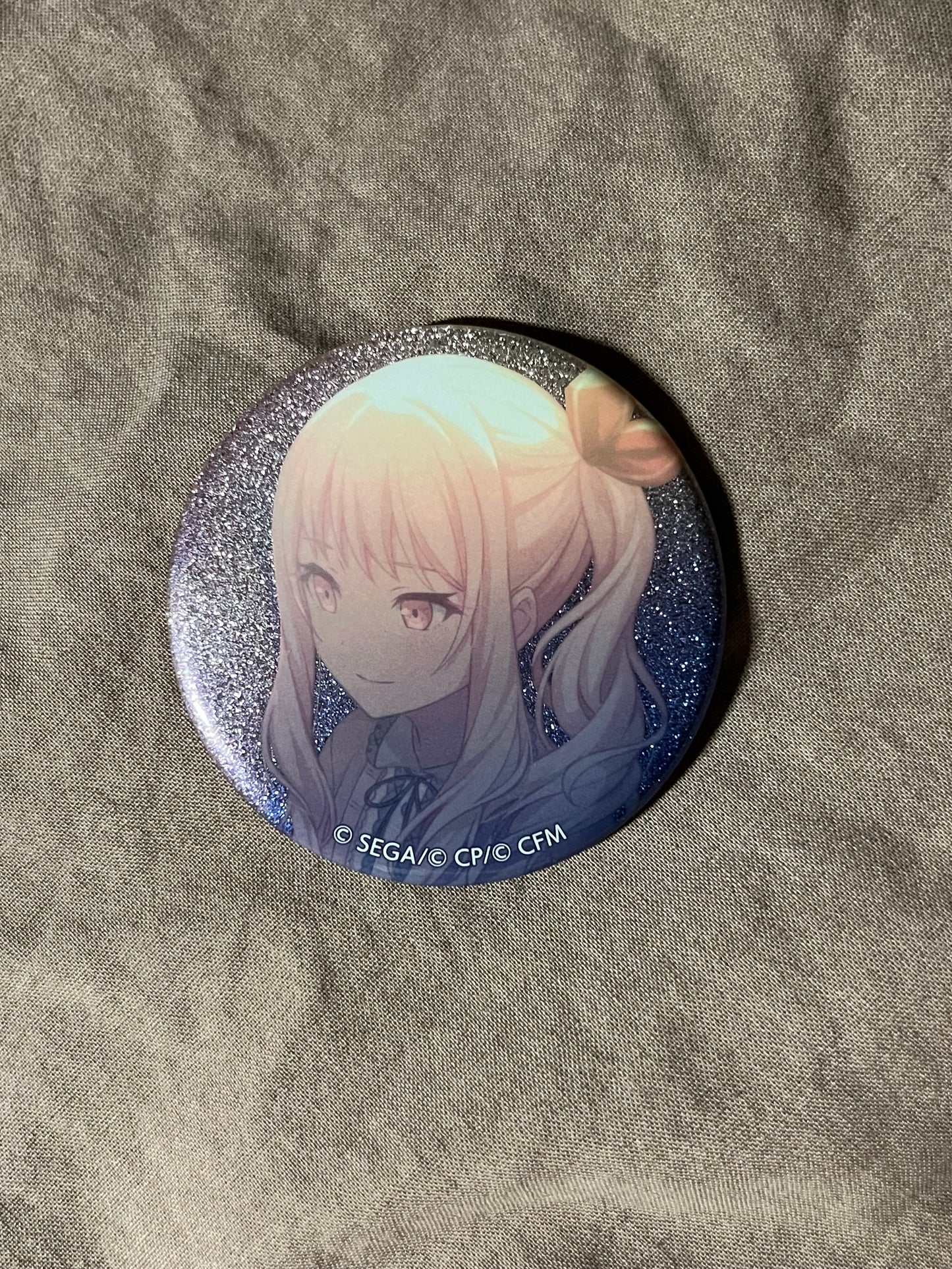 Project Sekai - Mizuki Akiyama "Secret Distance" Circle Glitter Badge [UNTRAINED]
