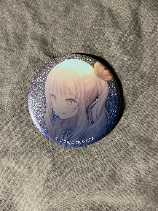 Project Sekai - Mizuki Akiyama "Secret Distance" Circle Glitter Badge [UNTRAINED]