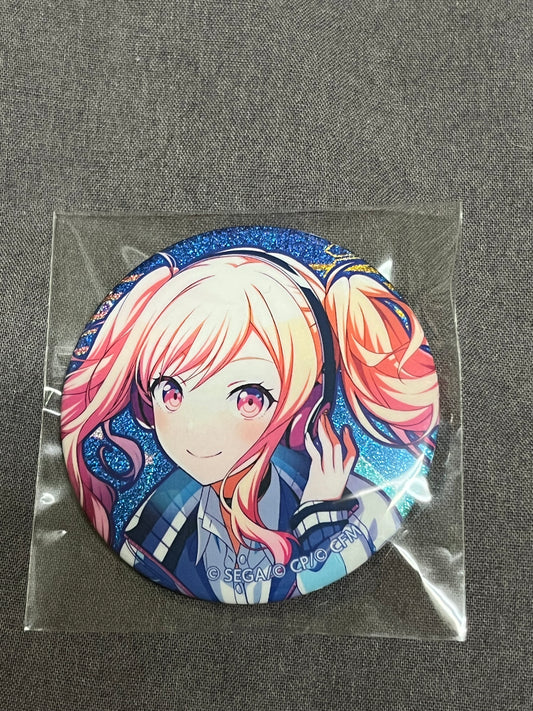 Project Sekai - Saki Tenma “Leaning Against Kindness” Circle Glitter Badge [TRAINED]