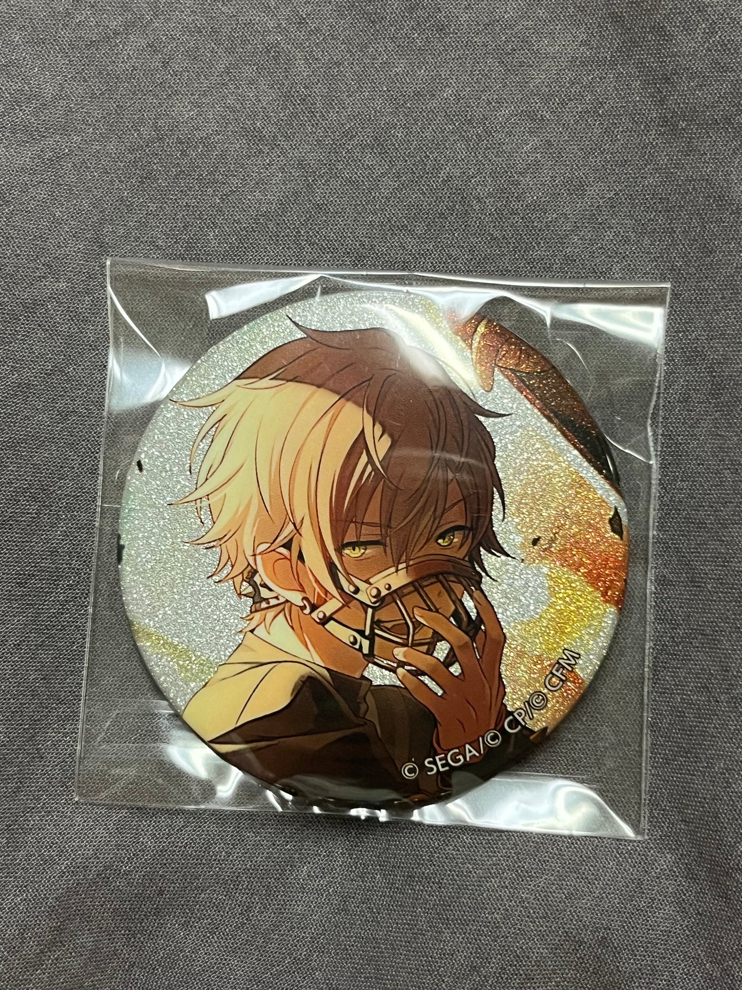 Project Sekai - Akito Shinonome “Kick it up a notch” Circle Glitter Badge [TRAINED]
