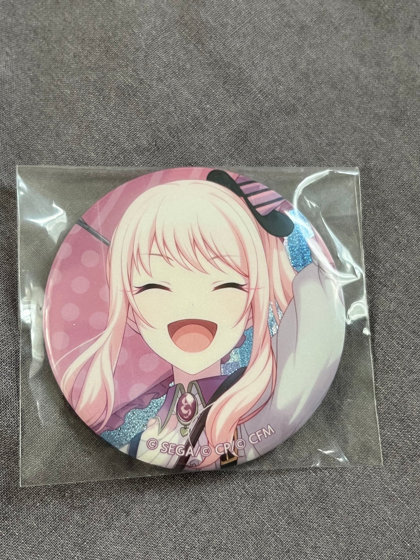 Project Sekai - Mizuki Akiyama “Carnation Recollection” Circle Glitter Badge [UNTRAINED]