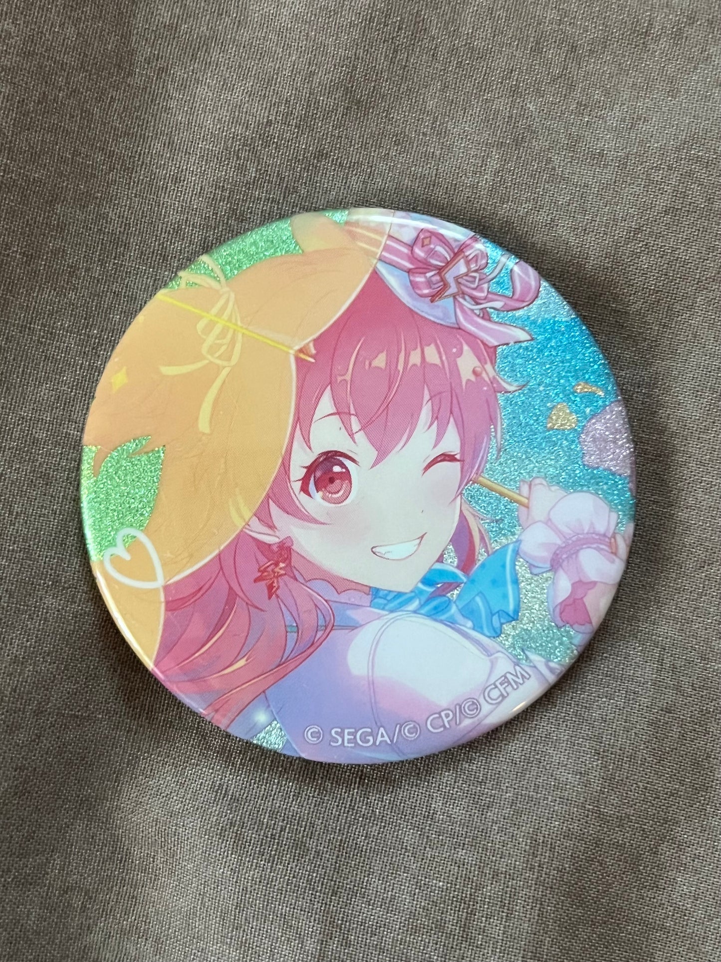 Project Sekai - Airi Momoi "From the Marks Left Behind" Circle Glitter Badge [TRAINED]