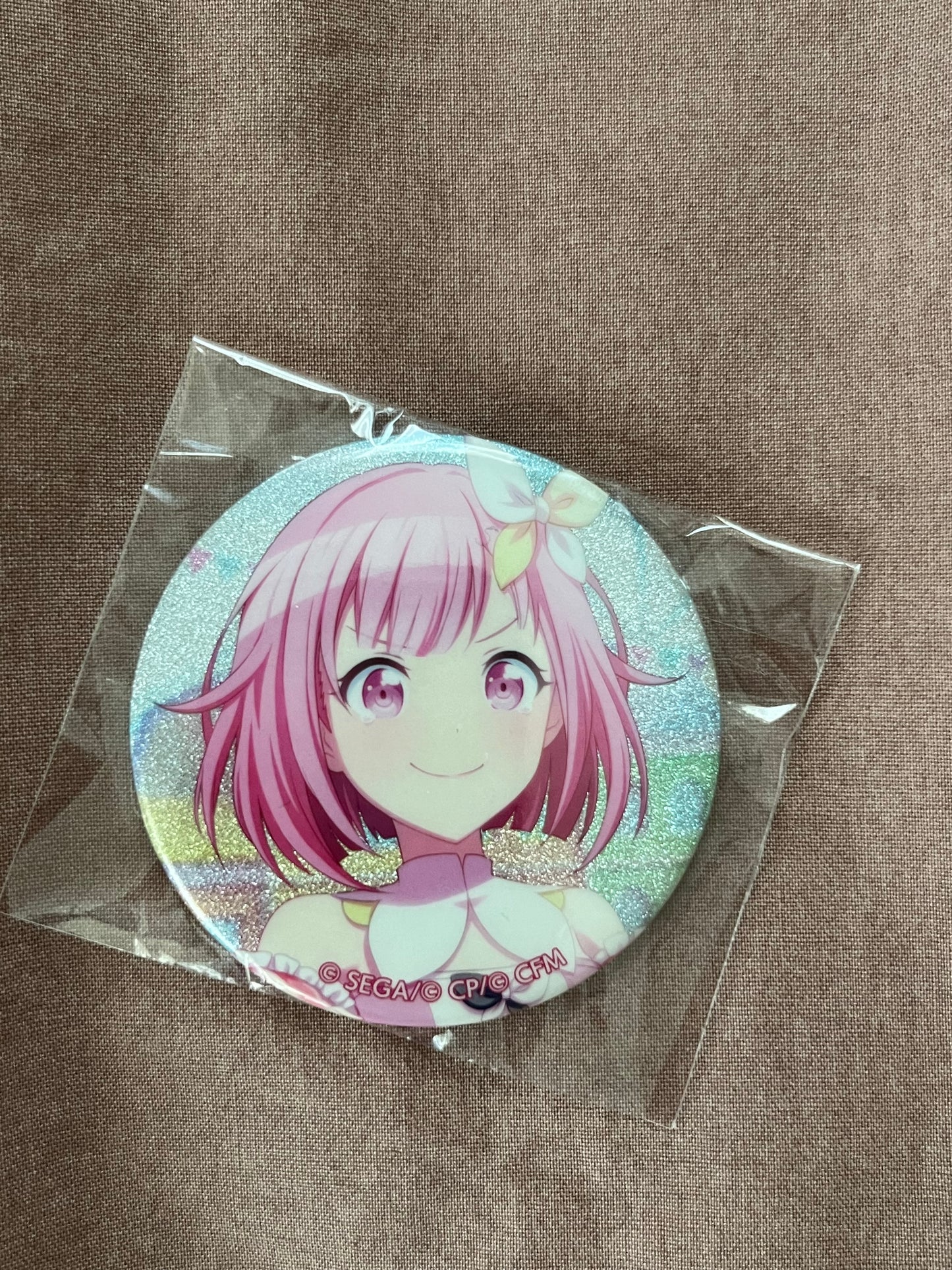 Project Sekai - Emu Otori “Wonder Magical Showtime!” Circle Glitter Badge [UNTRAINED]