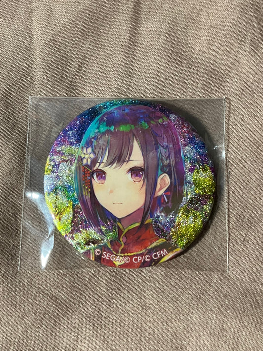 Project Sekai - Ena Shinonome “On This Blank Canvas, I Paint” Circle Glitter Badge [TRAINED]