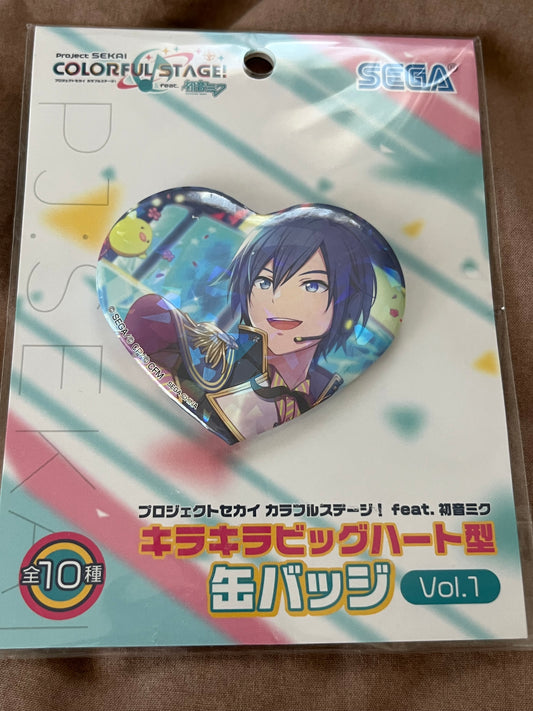 Project Sekai - KAITO "Troupe Positions Open!" Holographic Heart Badge [TRAINED]