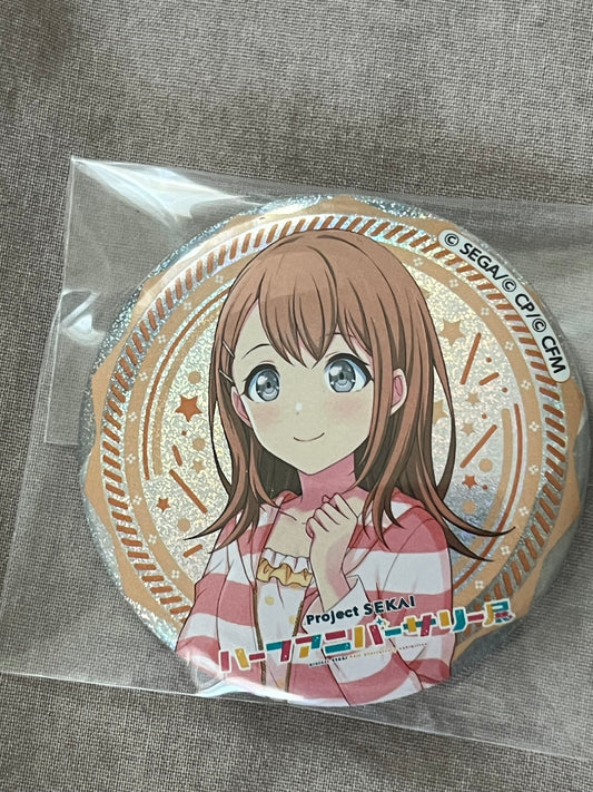 Project Sekai - Minori Hanasato “Half Anniversary Exhibition” Circle Glitter Holographic Badge