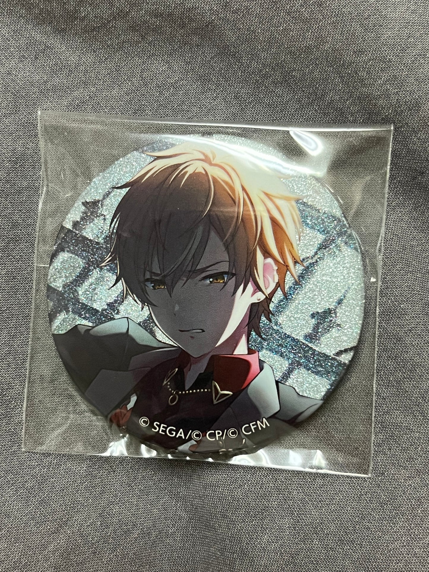 Project Sekai - Akito Shinonome “Light Up the Fire” Circle Glitter Badge [TRAINED]