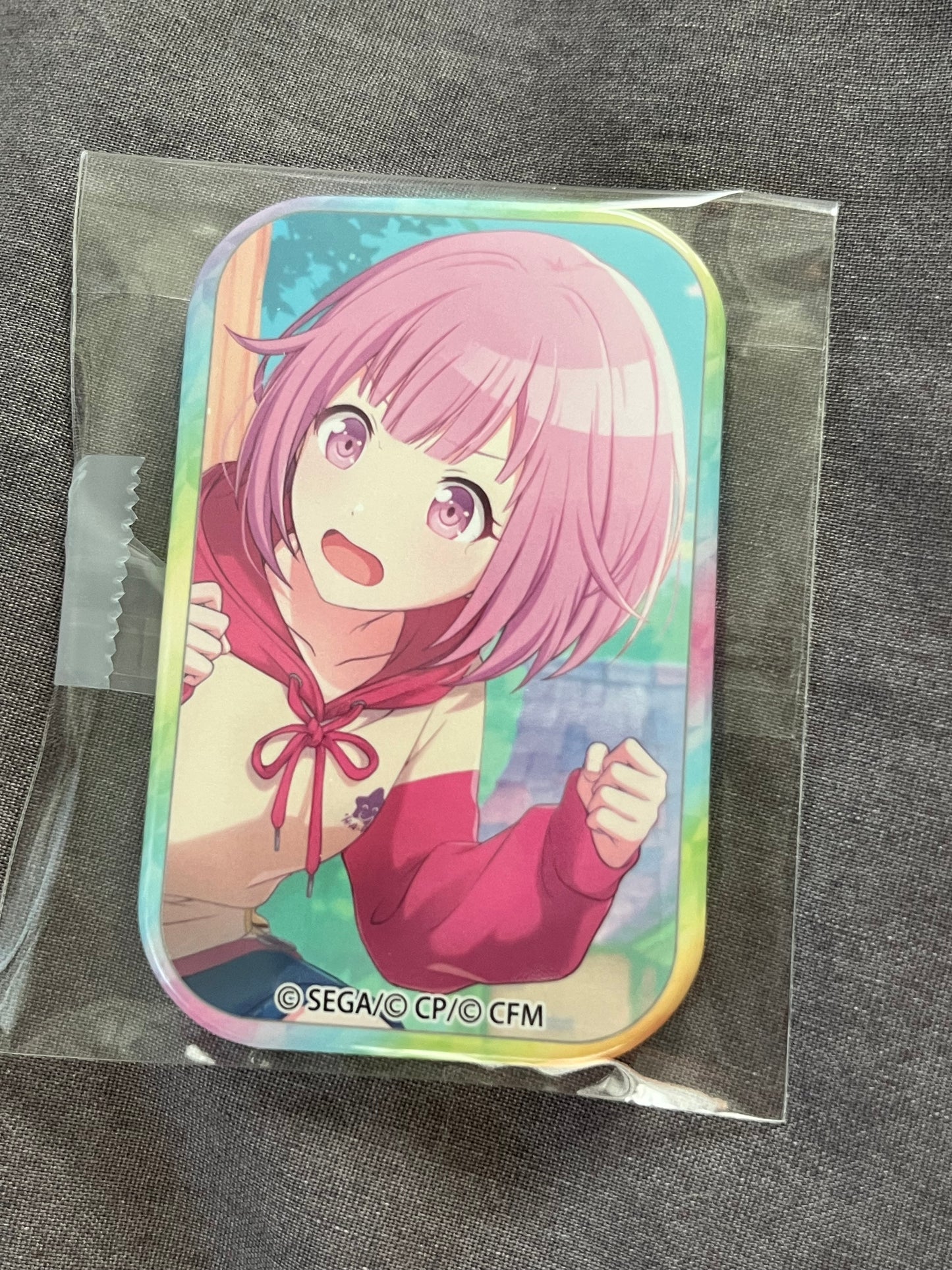 Project Sekai - Emu Otori "With Your Sights on Stardom, Set Sail!" Square Badge [UNTRAINED]