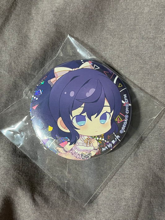 Project Sekai - Mafuyu Asahina “Secret Distance Chibi" Circle Glitter Badge
