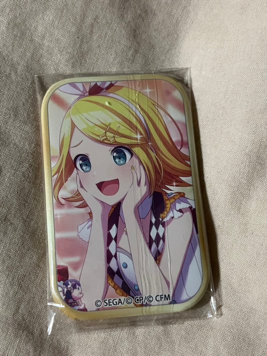 Project Sekai - Kagamine Rin "Idol on Cake ♪" Square Badge [UNTRAINED]