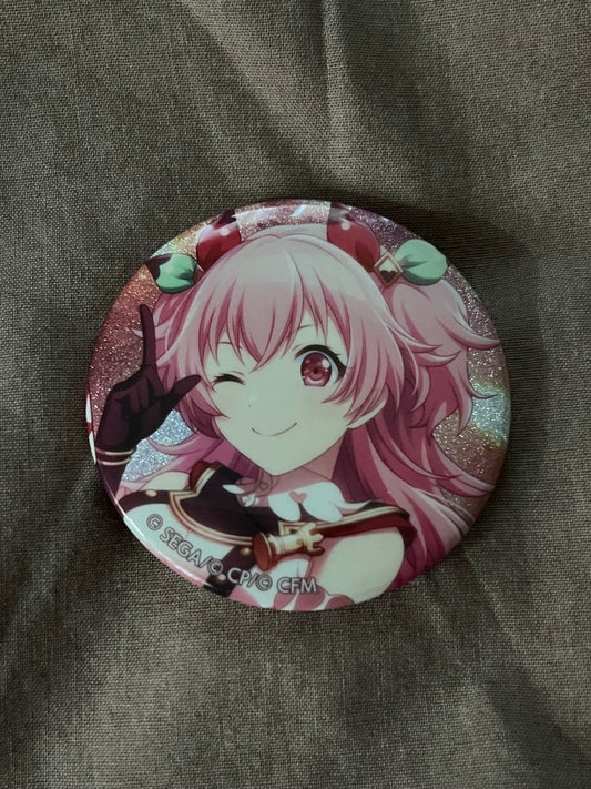Project Sekai - Airi Momoi “MORE MORE Making Xmas” Circle Glitter Badge [TRAINED]