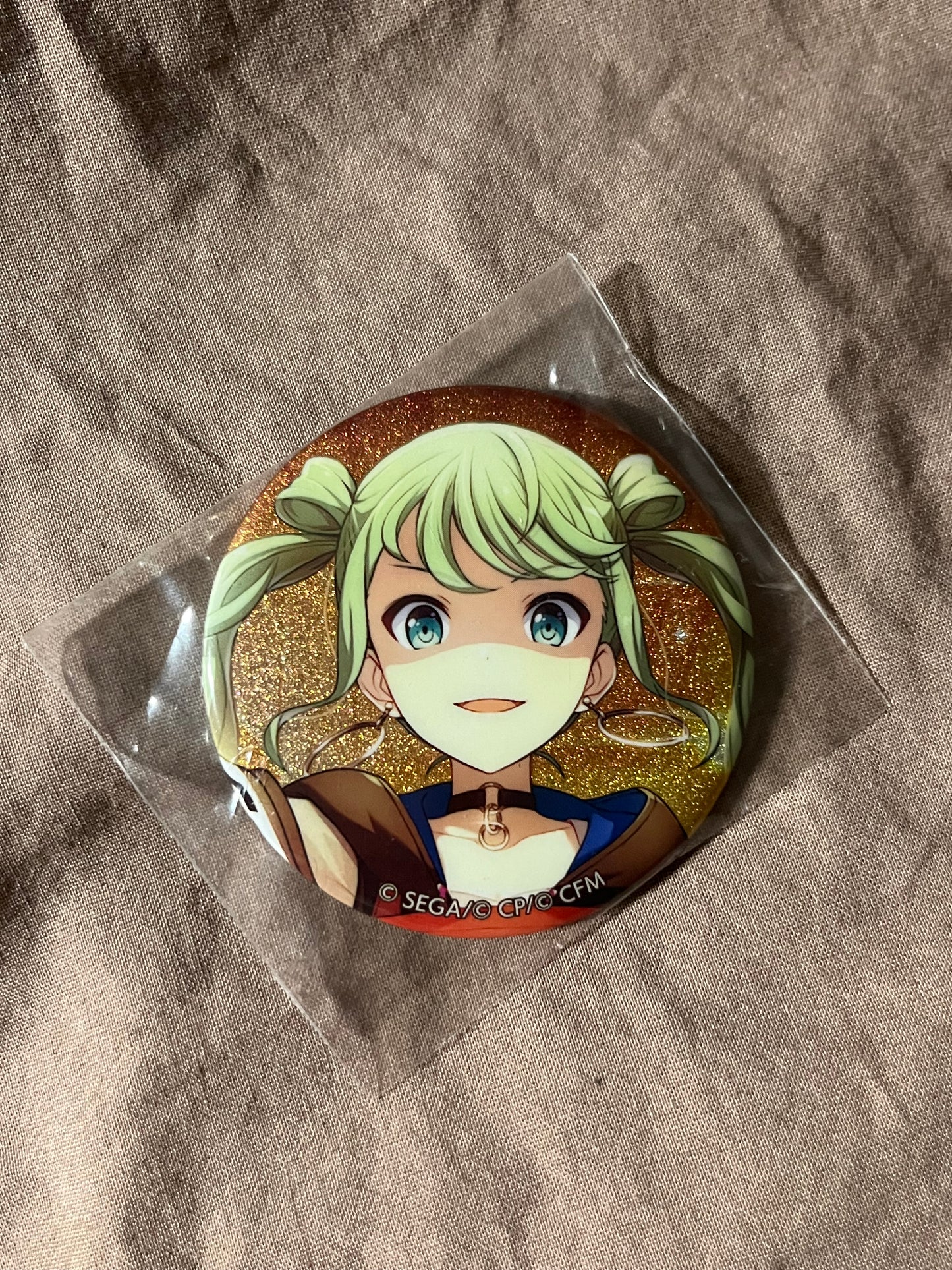 Project Sekai - Hatsune Miku “Never Give Up Cooking!” Circle Glitter Badge [UNTRAINED]