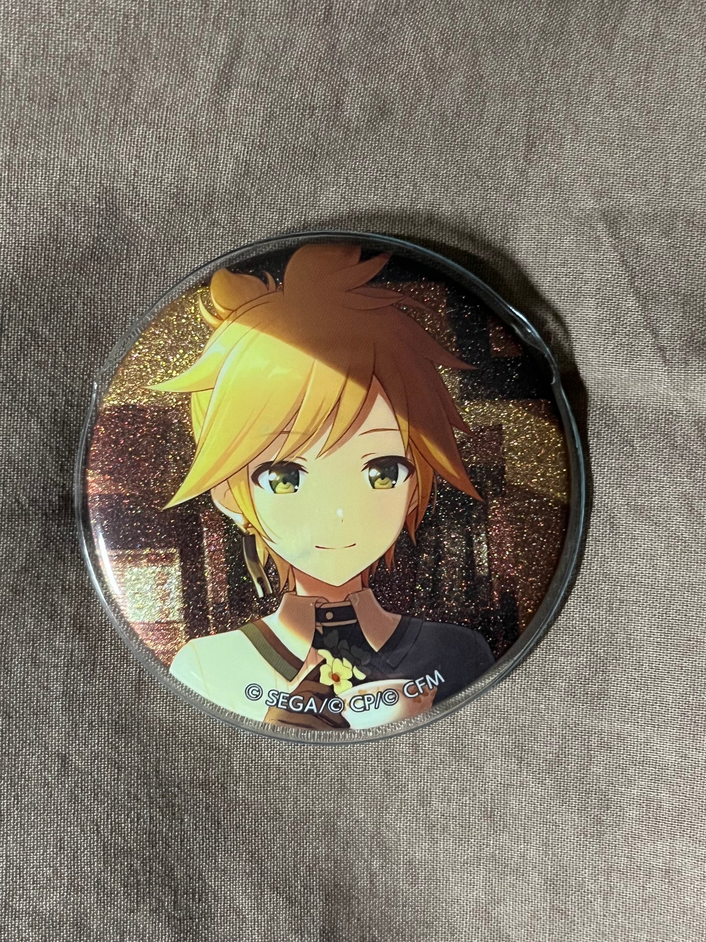 Project Sekai - Kagamine Len “The Warmth That Guides Us” Circle Glitter Badge [TRAINED]