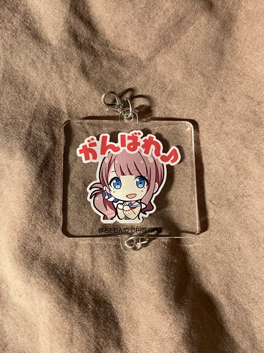 Project Sekai - Honami Mochizuki "Let's do our best ♪" Stamp Acrylic Keychain