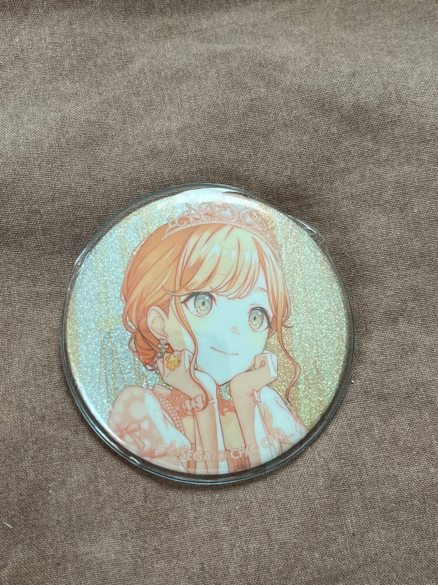 Project Sekai - Minori Hanasato “Wedding Live ♡ With Everyone!” Circle Glitter Badge [TRAINED]