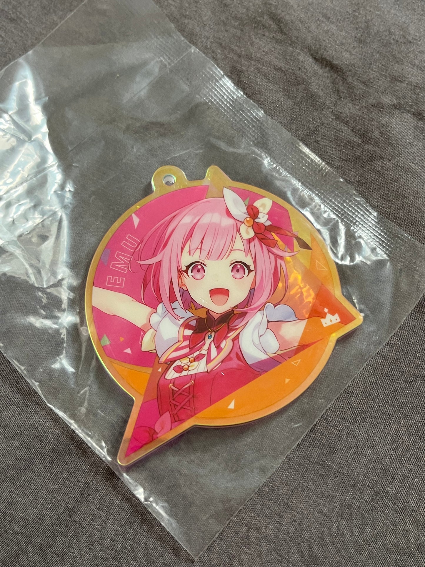 Project Sekai - Emu Otori “Lucky Kuji” Holographic Acrylic Keychain
