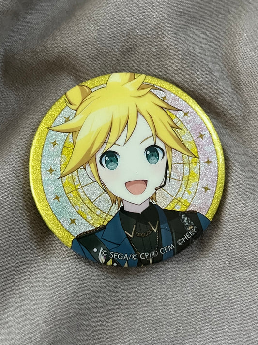 Project Sekai - Kagamine Len "Crossing SEKAI With ENSEMBLE STARS" Glitter Badge