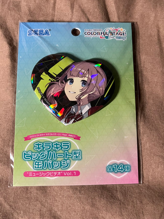 Project Sekai - Honami Mochizuki "Peaky Peaky 2DMV" Holographic Heart Badge