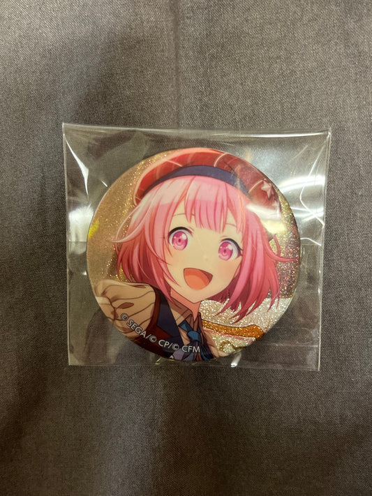Project Sekai - Emu Otori “On the Stage of Dazzling Light” Circle Glitter Badge [TRAINED]