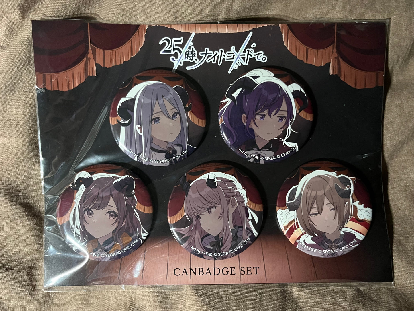 Project Sekai - Nightcord/25:00 "Lower One's Eyes 2DMV" Circle Badge Set