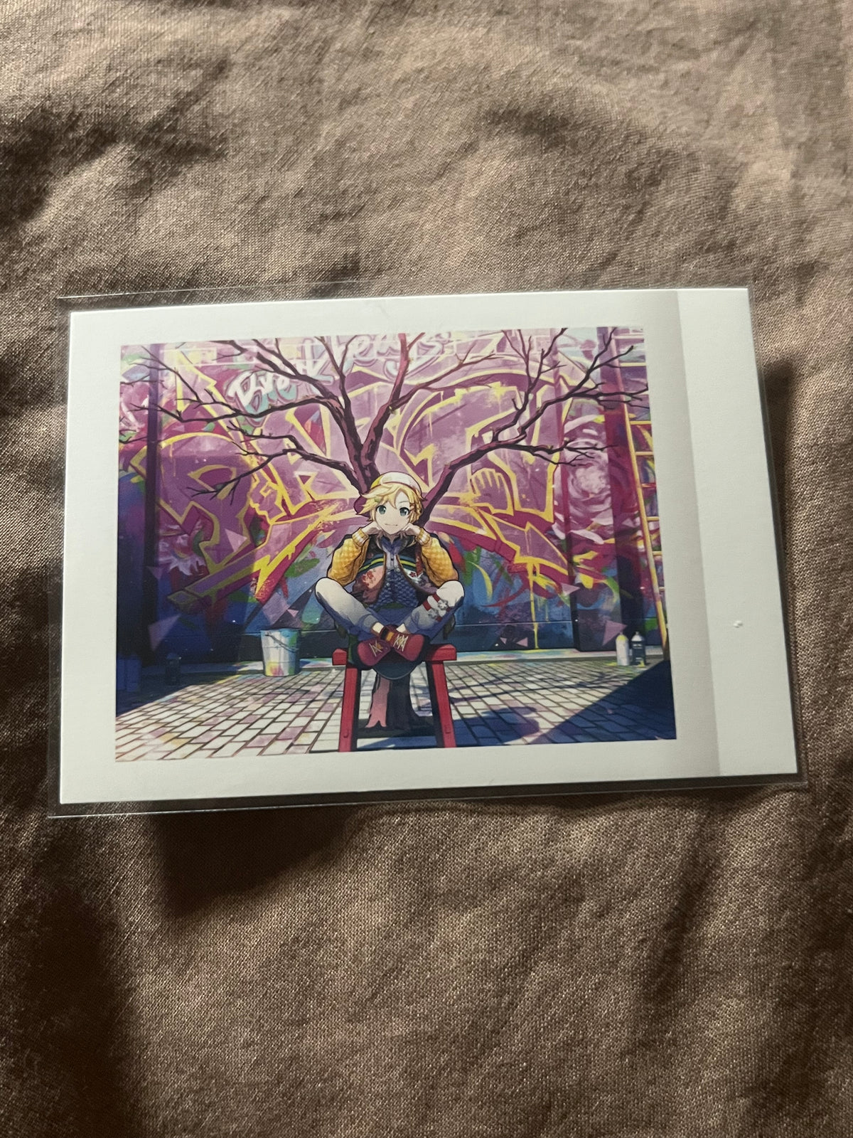 Project Sekai - Kagamine Len “Cherry Blossoms Across SEKAI, Interconnecting Our Feelings” Pasha Colle Polaroid Card [TRAINED]