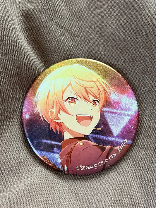 Project Sekai - Tsukasa Tenma “Crossing SEKAI With ENSEMBLE STARS” Circle Glitter Badge [UNTRAINED]