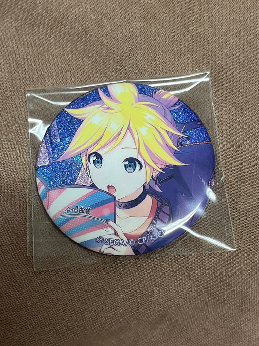 Project Sekai - Kagamine Len "No seek No find" Circle Glitter Badge [TRAINED]