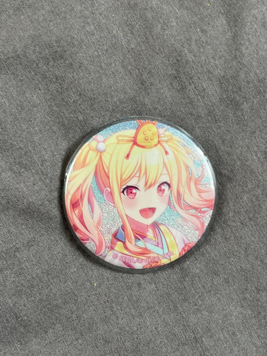 Project Sekai - Saki Tenma “The Tenma Household's Hinamatsuri” Circle Glitter Badge [TRAINED]