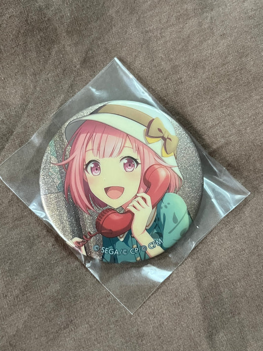 Project Sekai - Emu Otori “A Story Where You Are The Star” Circle Glitter Badge [UNTRAINED]