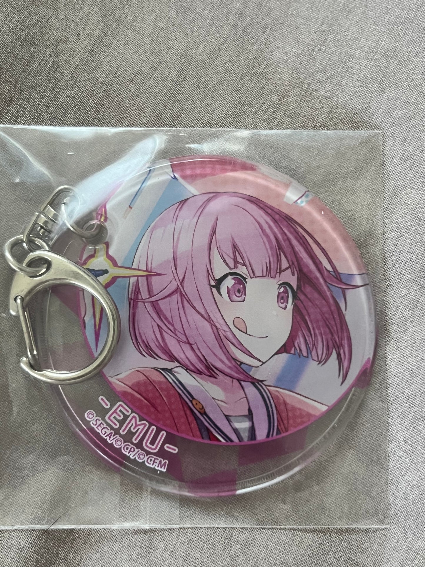 Project Sekai - Emu Otori “Release Celebration” Yawaraka Clear Charm Keychain [UNTRAINED]