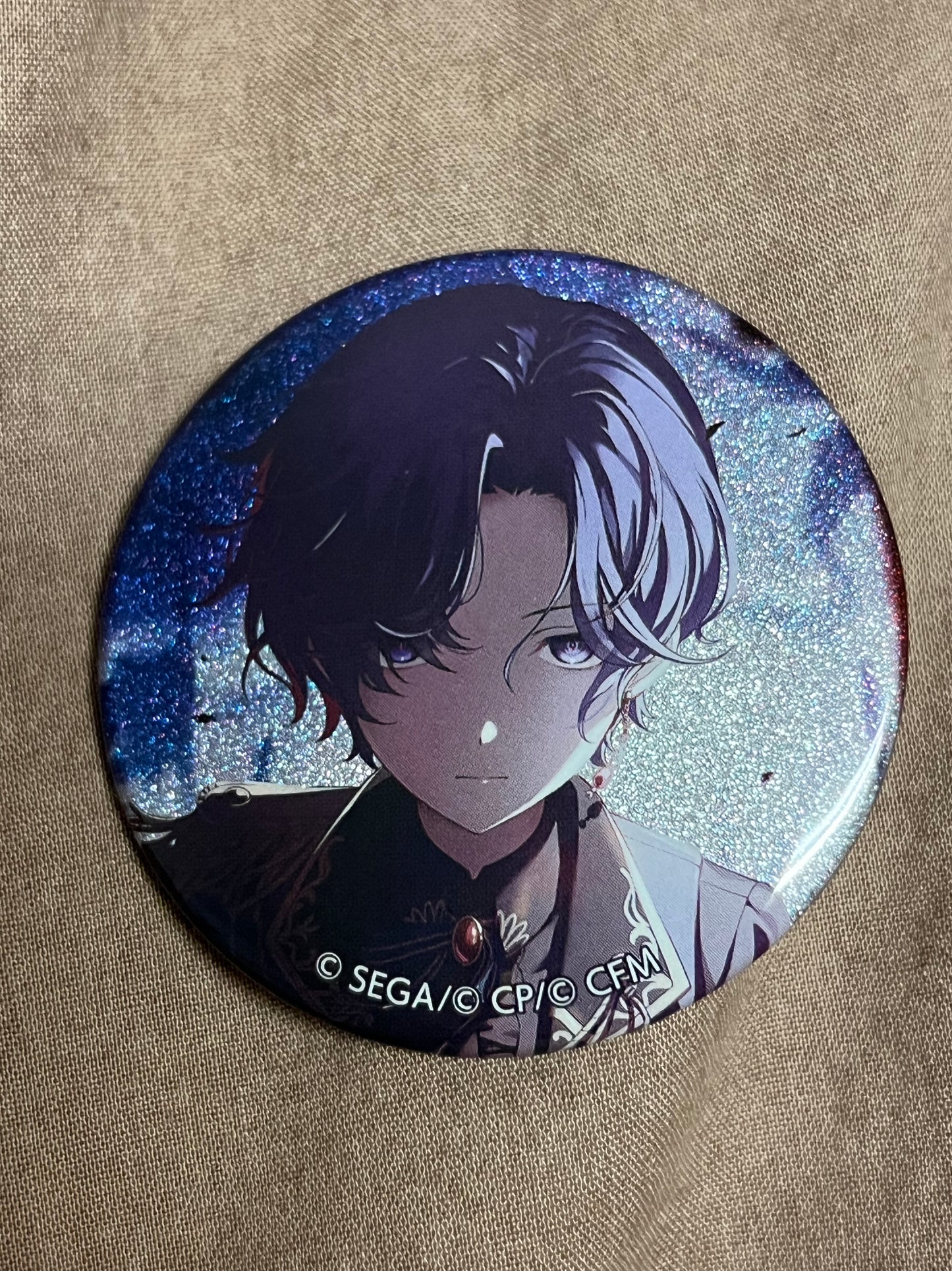 Project Sekai - Mafuyu Asahina “Relax Teatime” Circle Glitter Badge [TRAINED]