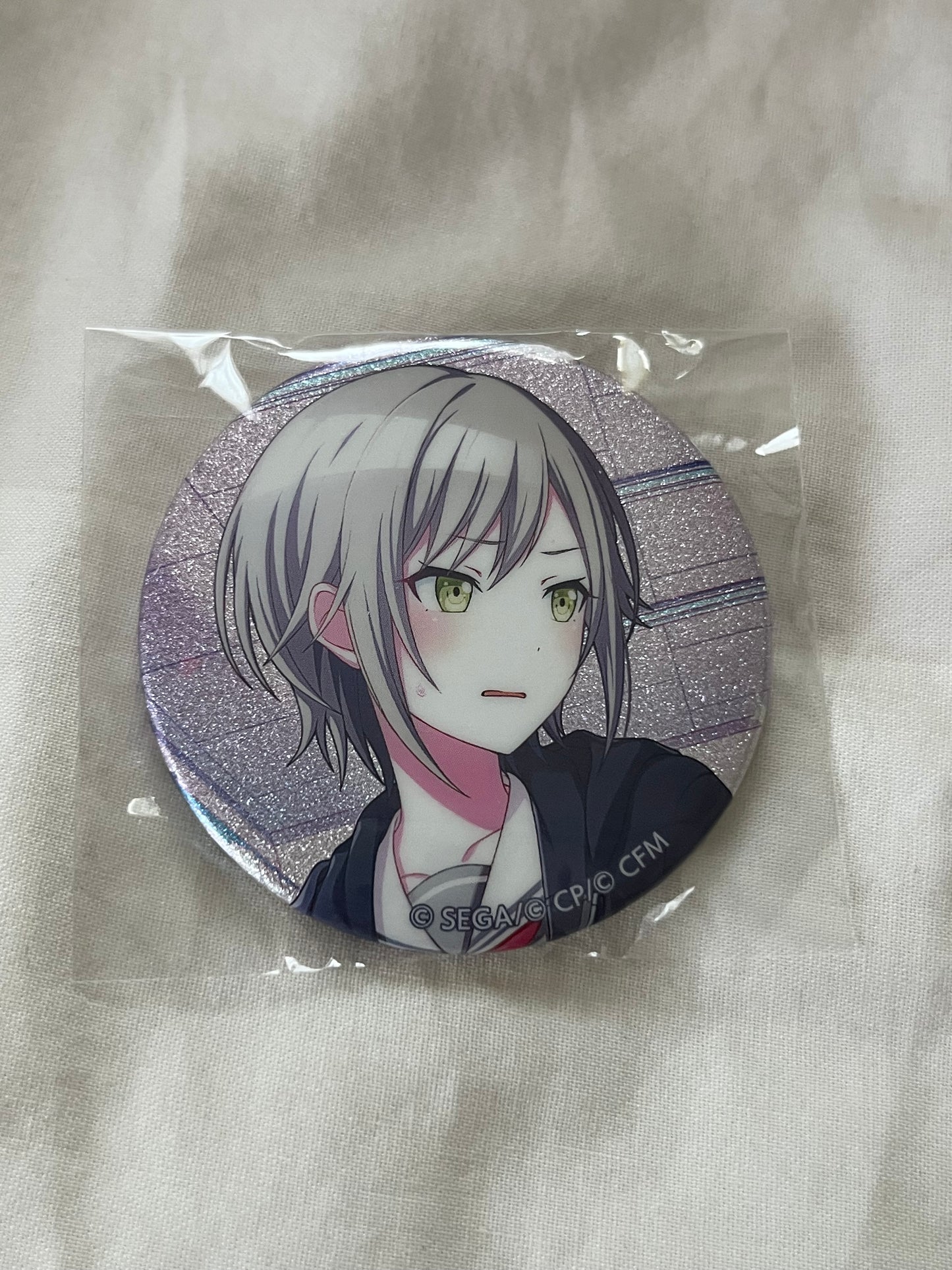 Project Sekai - Shiho Hinomori “Unbeatable Gaze” Circle Glitter Badge [UNTRAINED]