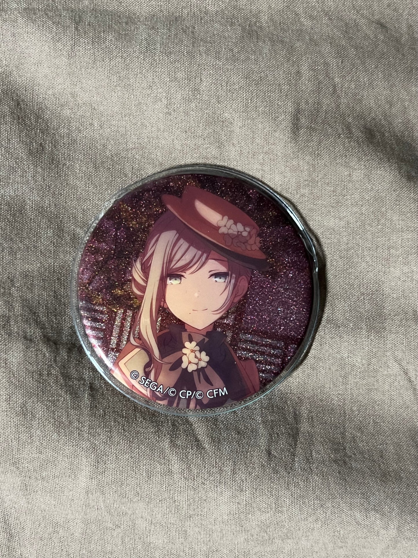 Project Sekai - Shizuku Hinomori “The Warmth That Guides Us” Circle Glitter Badge [TRAINED]