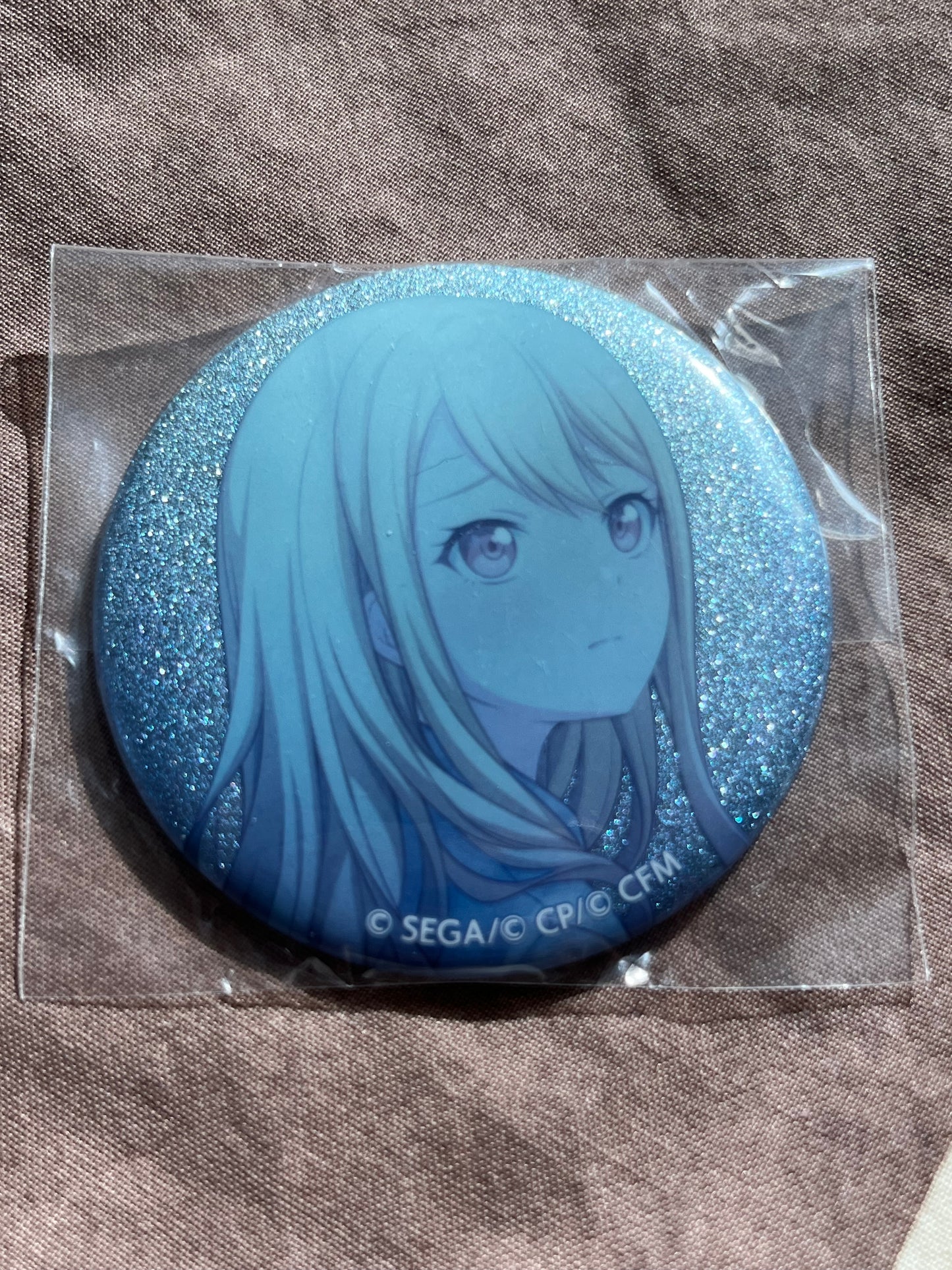 Project Sekai - Saki Tenma "Stella After the Rain" Circle Glitter Badge [UNTRAINED]