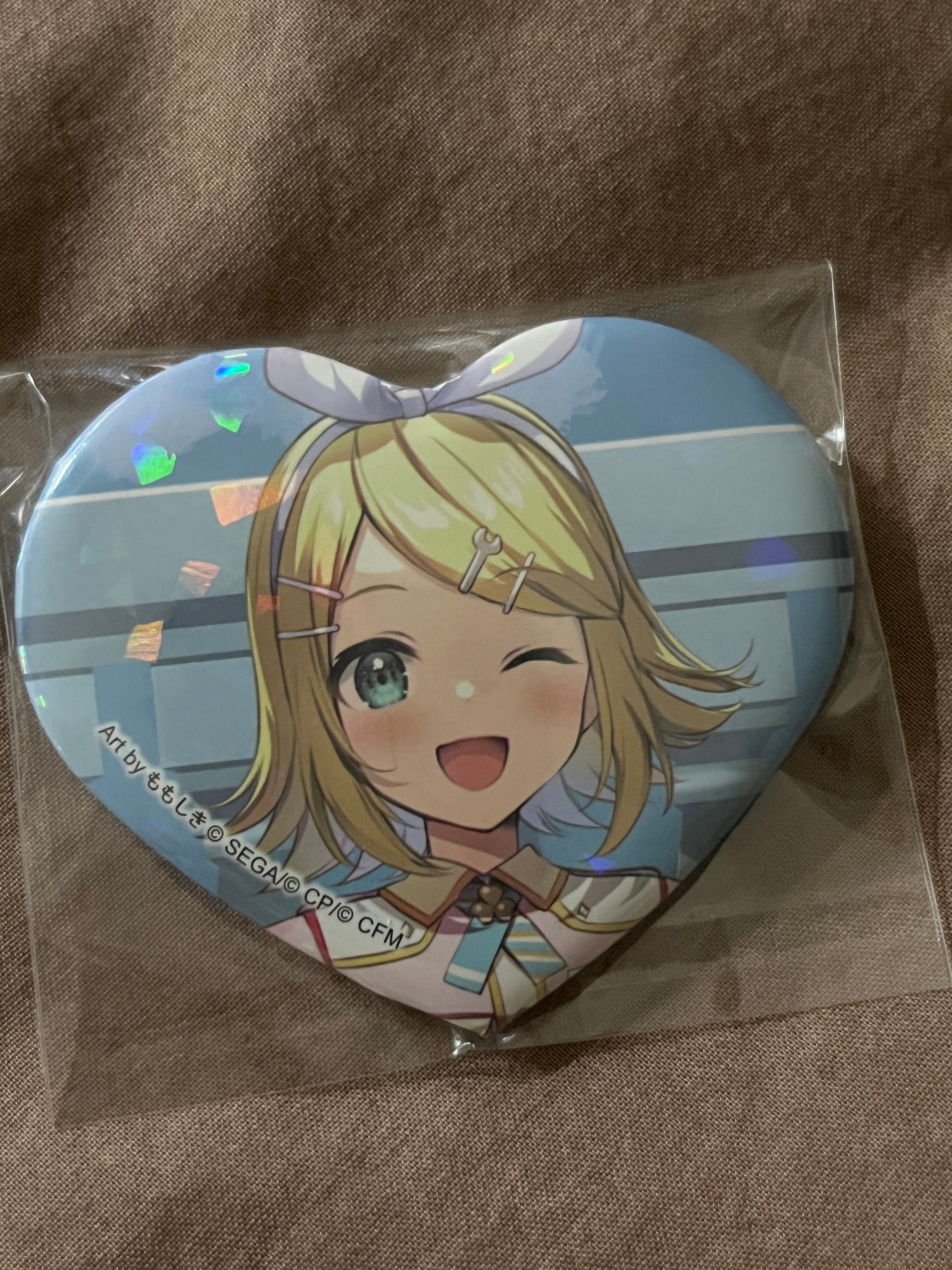 Project Sekai - Kagamine Rin Float Planner 2DMV Heart Badge – toastithink