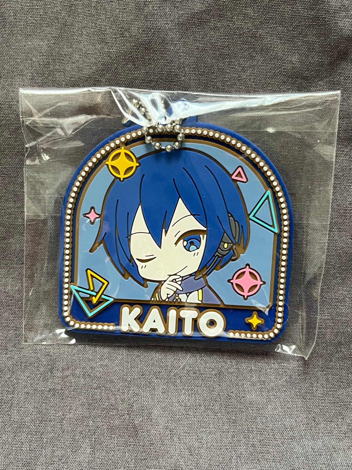 Project Sekai - KAITO "I had fun" Stamp Rubber Keychain
