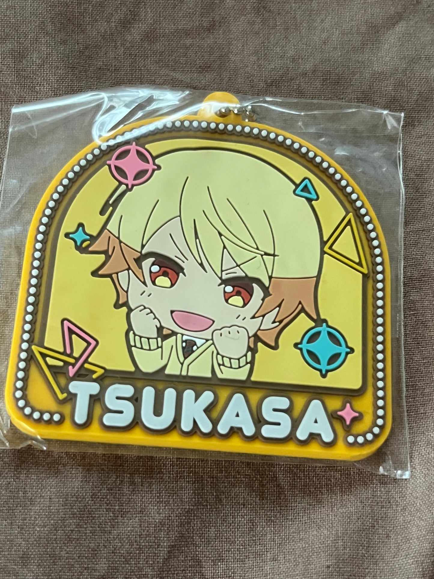 Project Sekai - Tsukasa Tenma "I bet you could do more!" Stamp Rubber Keychain