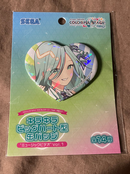 Project Sekai - Shizuku Hinomori "Happy Synthesizer 2DMV" Holographic Heart Badge